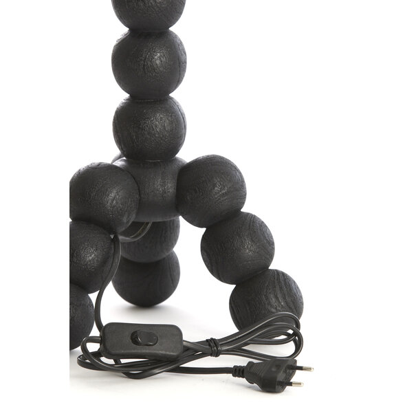 Light en Living Lampvoet 20x20x50 cm VEGLIO hout zwart