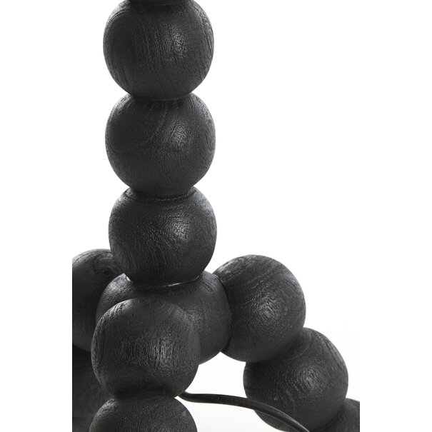 Light en Living Lampvoet 20x20x50 cm VEGLIO hout zwart