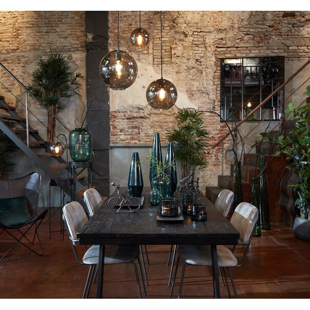 Light en Living Tafellamp Subar 28x20x60 cm smoke glas/zwart