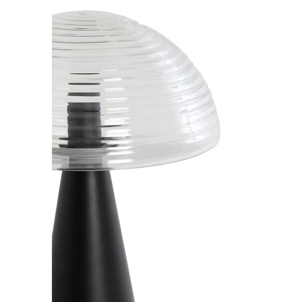 Light en Living Tafellamp Mueda - zwart - Ø30cm