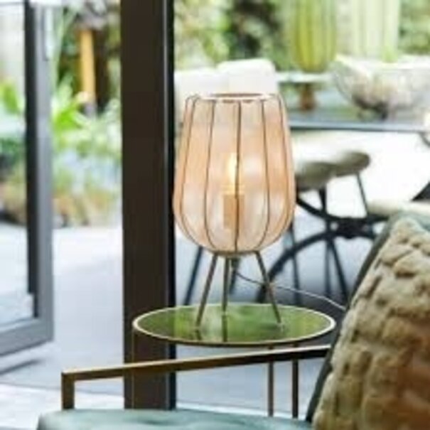 Light en Living Tafellamp Ø34x60 cm PLUMERIA zand