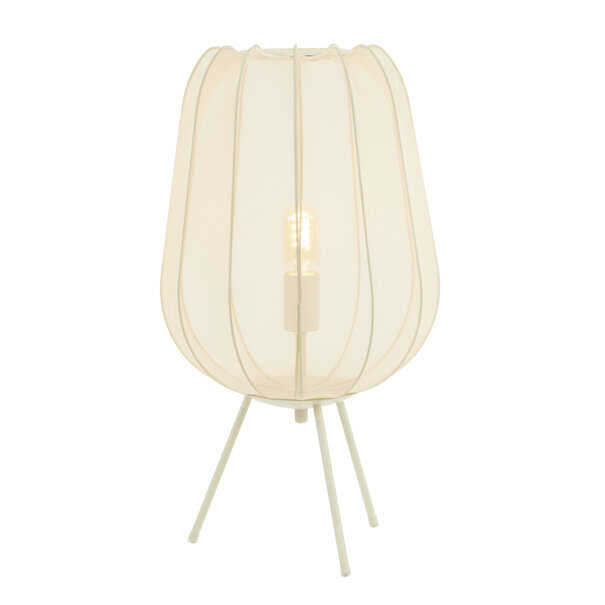 Light en Living Tafellamp PLUMERIA Zand Ø34x60 cm - Sfeervolle Verlichting
