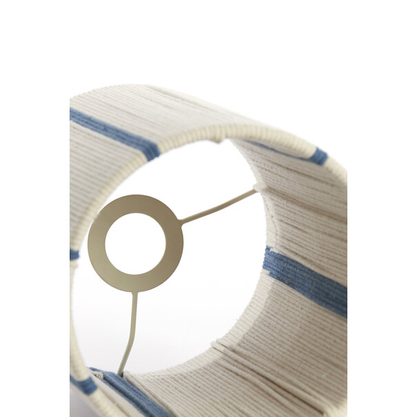 Light en Living Kap cilinder 20-20-30 cm MEDAN crème+blauw