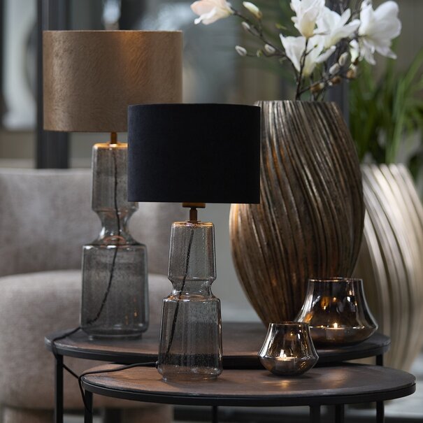 Light en Living Lampvoet Ø15x51 cm LABIN glas smoke+zwart