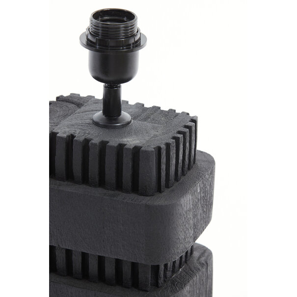 Light en Living Lampvoet 17x13x37 cm SAKURA hout mat zwart