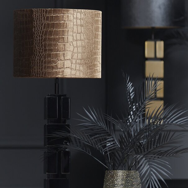 Light en Living Lampenkap cilinder PRAYA bruin - 2 maten