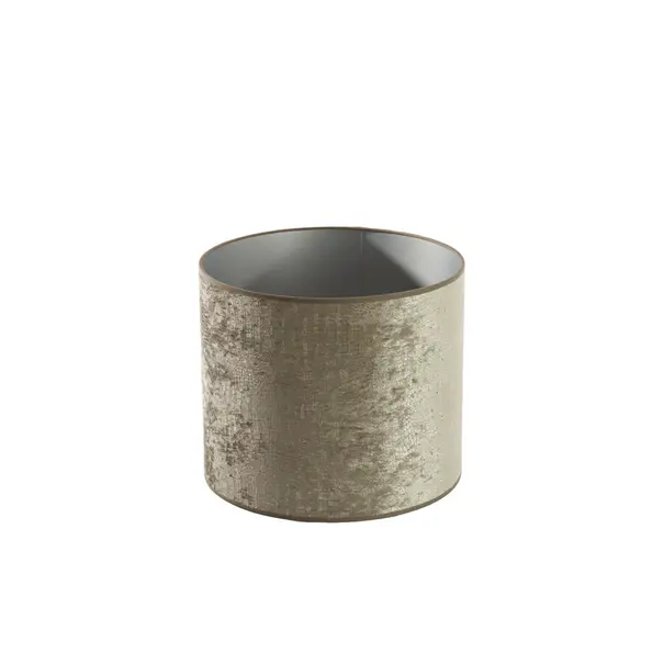 Light en Living Lampenkap Cilinder Chelsea Fluweel Zilver 35-35-30 cm