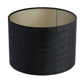 Lampenkap cilinder PRAYA zwart 40-40-30 cm