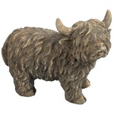 Ornament Schotse hooglander Yuki L bruin - 22 x 10,5 x 19,5 cm