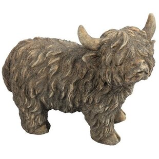Ornament Schotse hooglander Yuki XL bruin - 26,5 x 13 x 24 cm