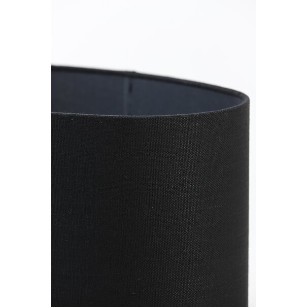 Light en Living Lampenkap ovaal recht Livigno zwart 38-17,5-28 cm