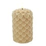 LED-B Kaars Dennenkegel Lyon M beige - 8,5 x 8,5 x 12,5 cm