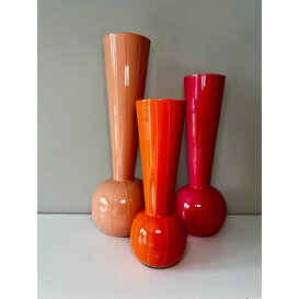 Set van 3 gekleurde vazen TODI - Oranje/Roze