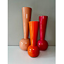 Set van 3 gekleurde vazen TODI - Oranje/Roze