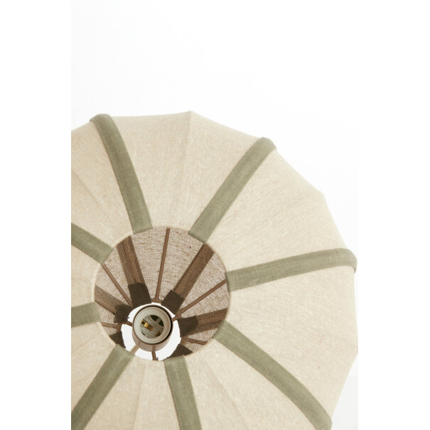 Light en Living Hanglamp Ø40x30 cm ESMIRIA naturel+olijfgroen