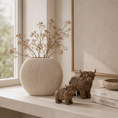 Vaas deco 41x13x39,5 cm BUBIO crème