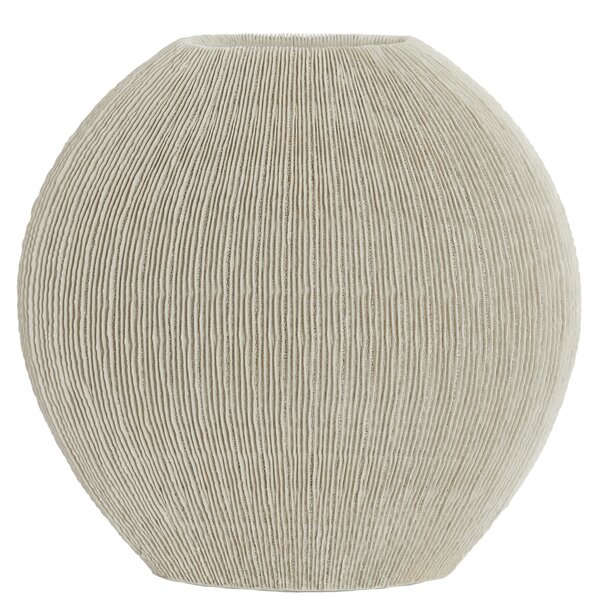 Light en Living Vaas deco 50x15x50 cm BUBIO creme