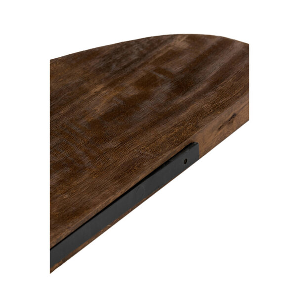 Light en Living Wandplank 80x20x3 cm GINOSU mat donker bruin