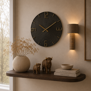 Wandklok Winton M zwart - Ø60CM