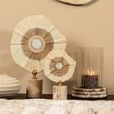 Ornament Rella Beige gegoten aluminium met marmer L