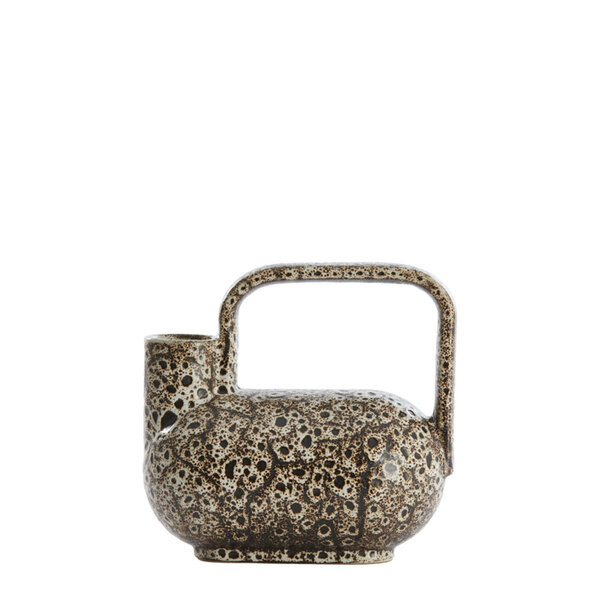 Light en Living Vaas deco 25x14x24 cm SERRES keramiek crème+zwart