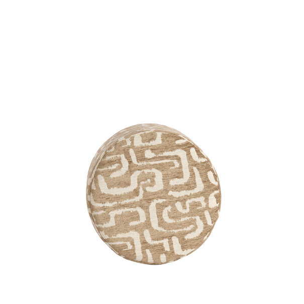Light en Living Poef Ø40x44 cm DAVONTE groen-grijs+beige