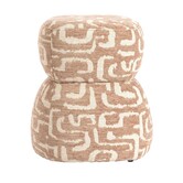 Poef Ø40x46 cm LEYLA terra+beige