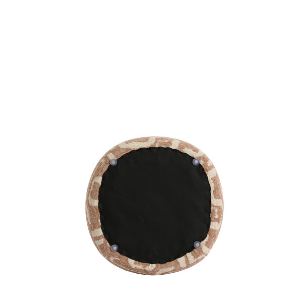 Light en Living Poef Ø40x46 cm LEYLA terra+beige
