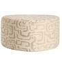Poef 68x68x35 cm LIBERIA beige+zand