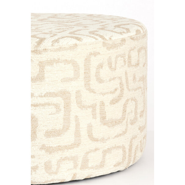 Light en Living Poef 68x68x35 cm LIBERIA beige+zand