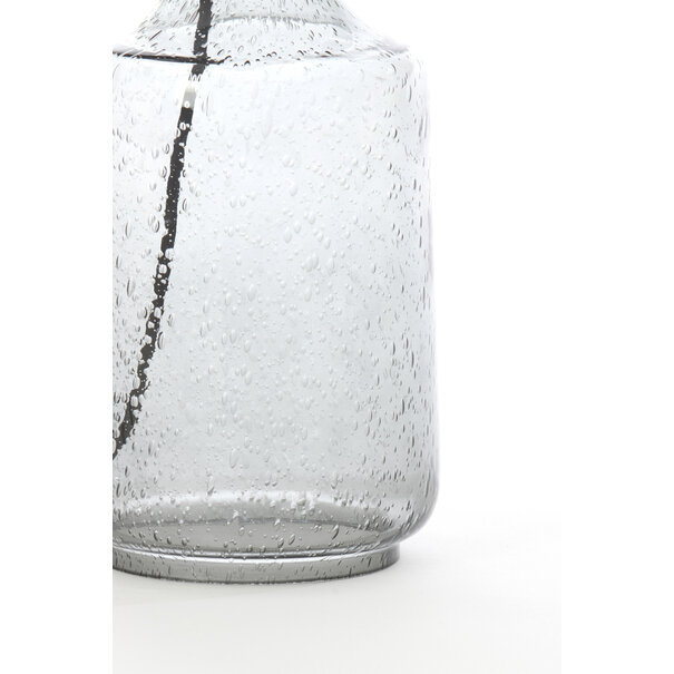Light en Living Lampvoet Ø12,5x39 cm LABIN glas smoke+zwart