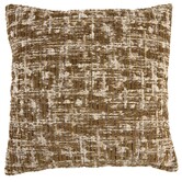 Kussen 45x45 cm SALIDA olijfgroen + crèmekleurig met veren gevuld