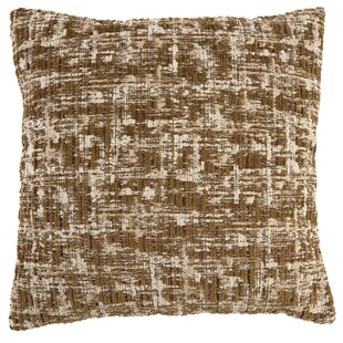 Kussen 45x45 cm SALIDA olijfgroen + crèmekleurig met veren gevuld
