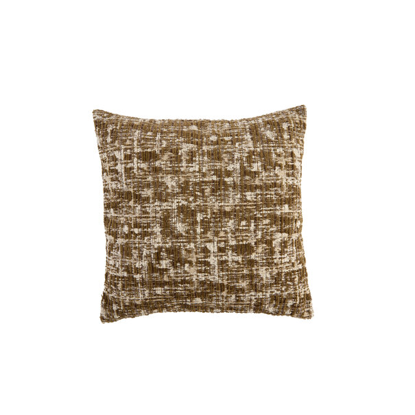 Light en Living Kussen 45x45 cm SALIDA olijfgroen + crèmekleurig met veren gevuld