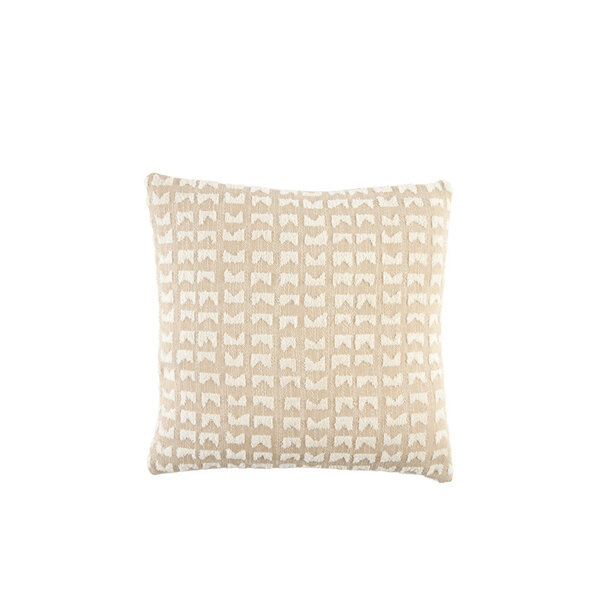 Light en Living Kussen 45x45 cm SONTRA beige+crème veren gevuld