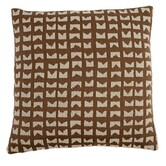 Kussen 45x45 cm SONTRA donker bruin+taupe veren gevuld