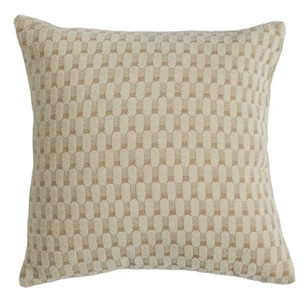 Light en Living Kussen 45x45 cm KASSEL beige+crème veren gevuld