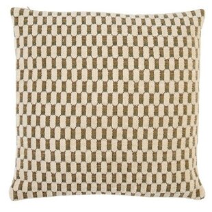 Kussen 45x45 cm KASSEL mint groen+crème veren gevuld
