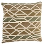 Kussen 45x45 cm FULDOS mint groen+crème veren gevuld