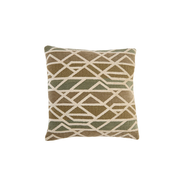 Light en Living Kussen 45x45 cm FULDOS mint groen+crème veren gevuld