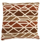 Kussen 45x45 cm FULDOS terra+crème veren gevuld