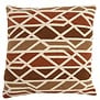 Kussen 45x45 cm FULDOS terra+crème veren gevuld