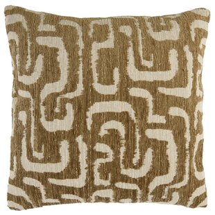 Kussen 45x45 cm ALZEY groen-grijs+beige veren gevuld