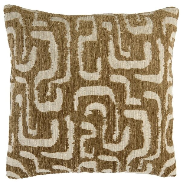 Light en Living Kussen 45x45 cm ALZEY groen-grijs+beige veren gevuld