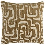 Kussen 45x45 cm ALZEY groen-grijs+beige veren gevuld