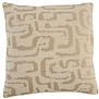 Kussen 45x45 cm ALZEY beige+zand veren gevuld