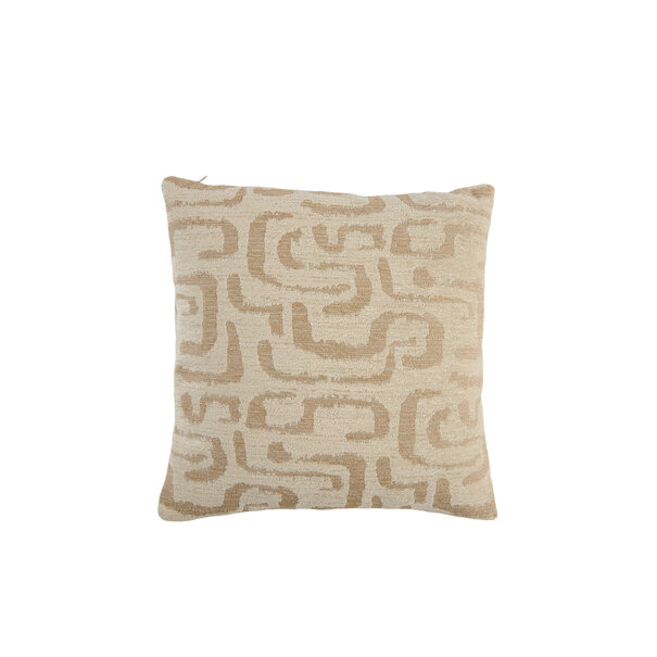 Light en Living Kussen 45x45 cm ALZEY beige+zand veren gevuld
