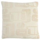 Kussen 45x45 cm LYSS crème veren gevuld