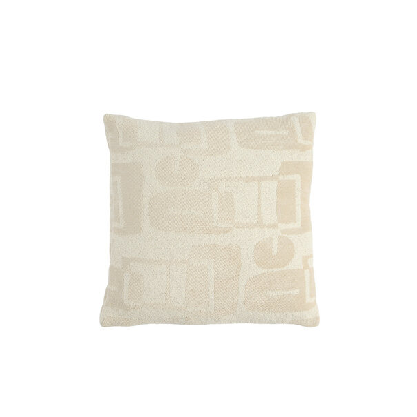 Light en Living Kussen 45x45 cm LYSS crème veren gevuld