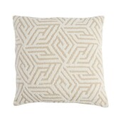 Kussen 45x45 cm VEVEY beige+crème veren gevuld